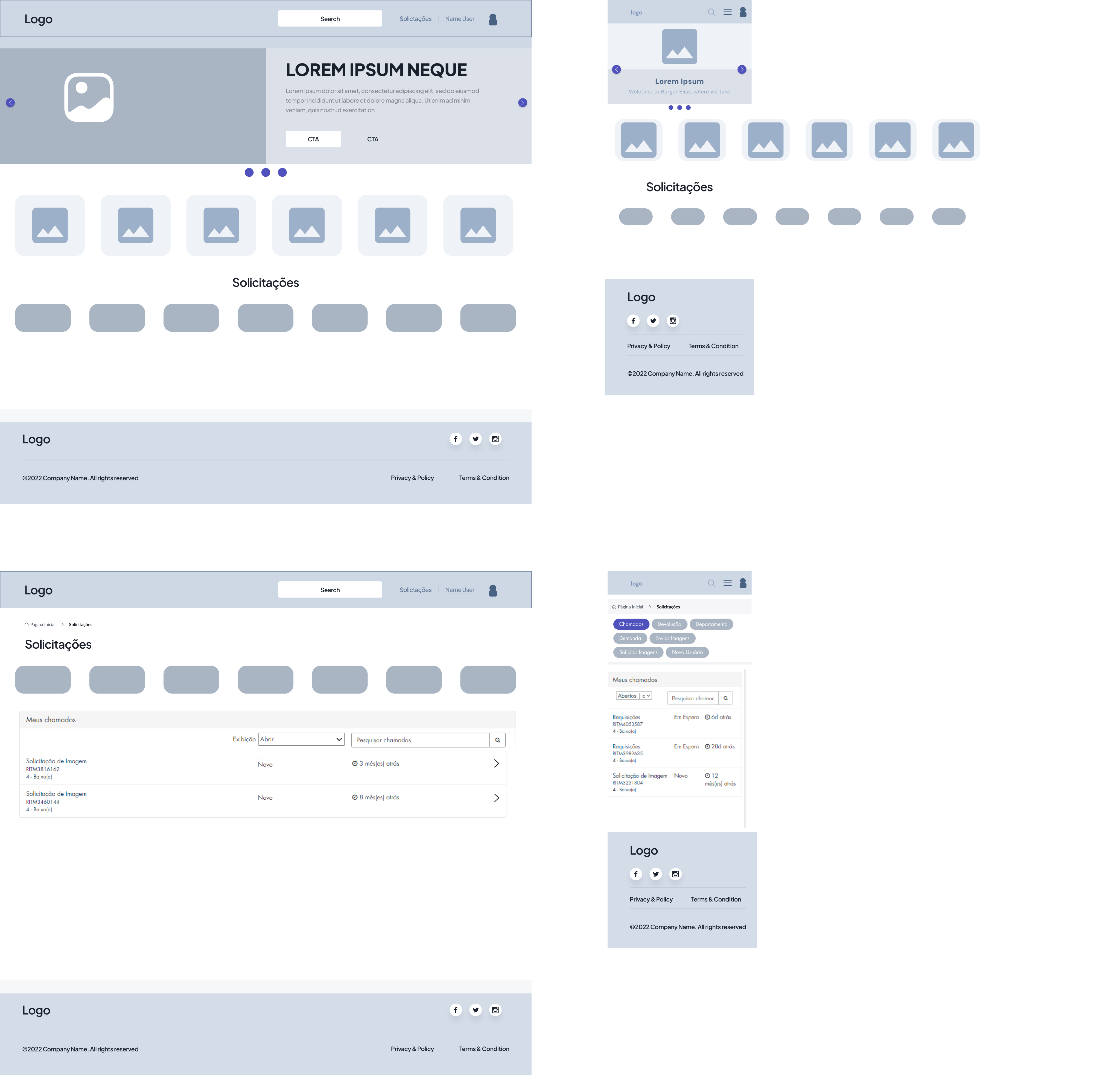 Mid - Fidelity Wireframe Screens